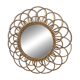 Vintage rattan flower mirror