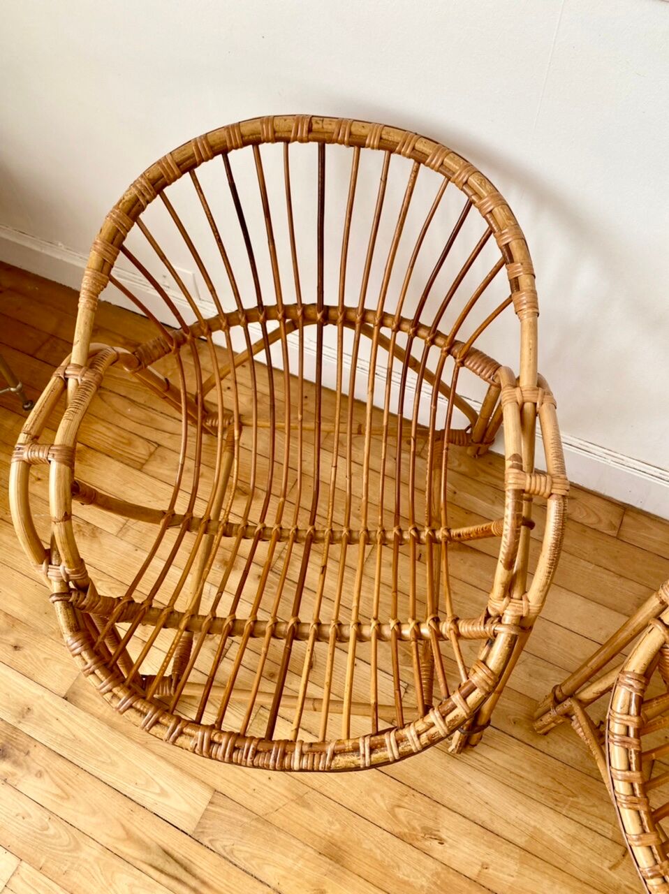 Rattan basket chairs