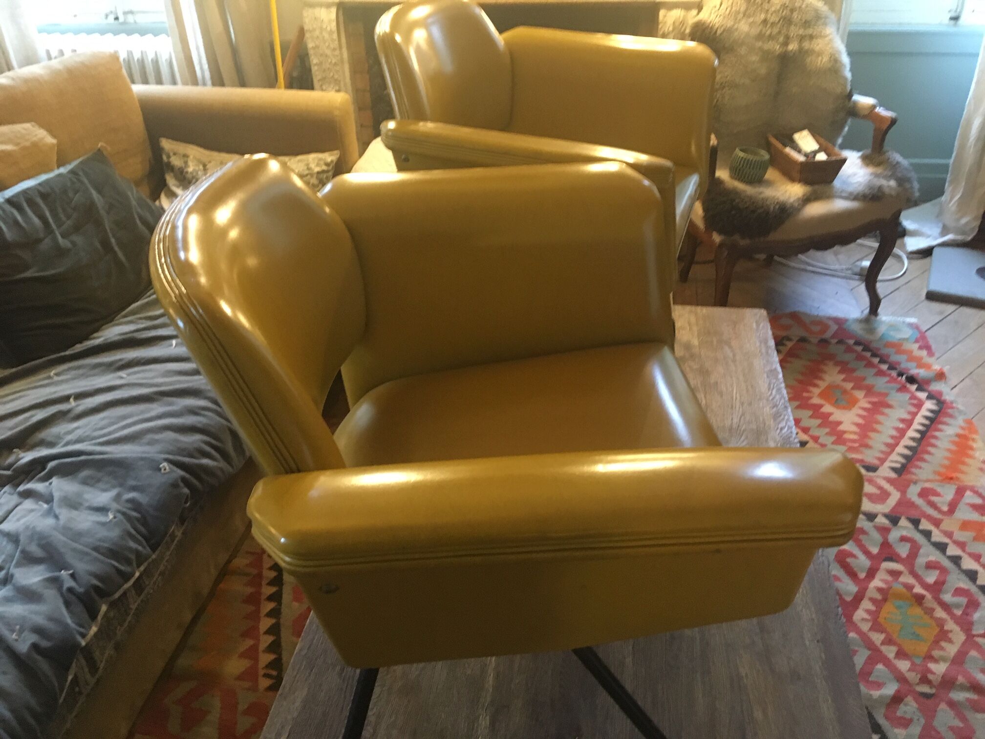 Prism model armchairs by Joseph André Motte