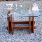 Scandinavian coffee table in teak and glass design Gustav Gaarde