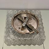 Vintage square molded glass ceiling light