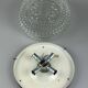 60s 70s ceiling lamp Hustadt Leuchten Germany Plafoniere glass & metal