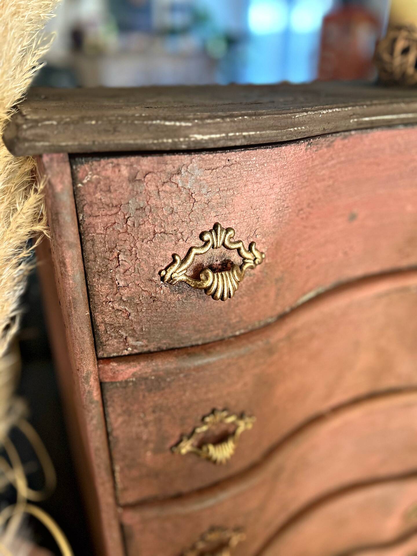Patinated vintage chest of drawers