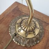 Brass and glass desk lamp