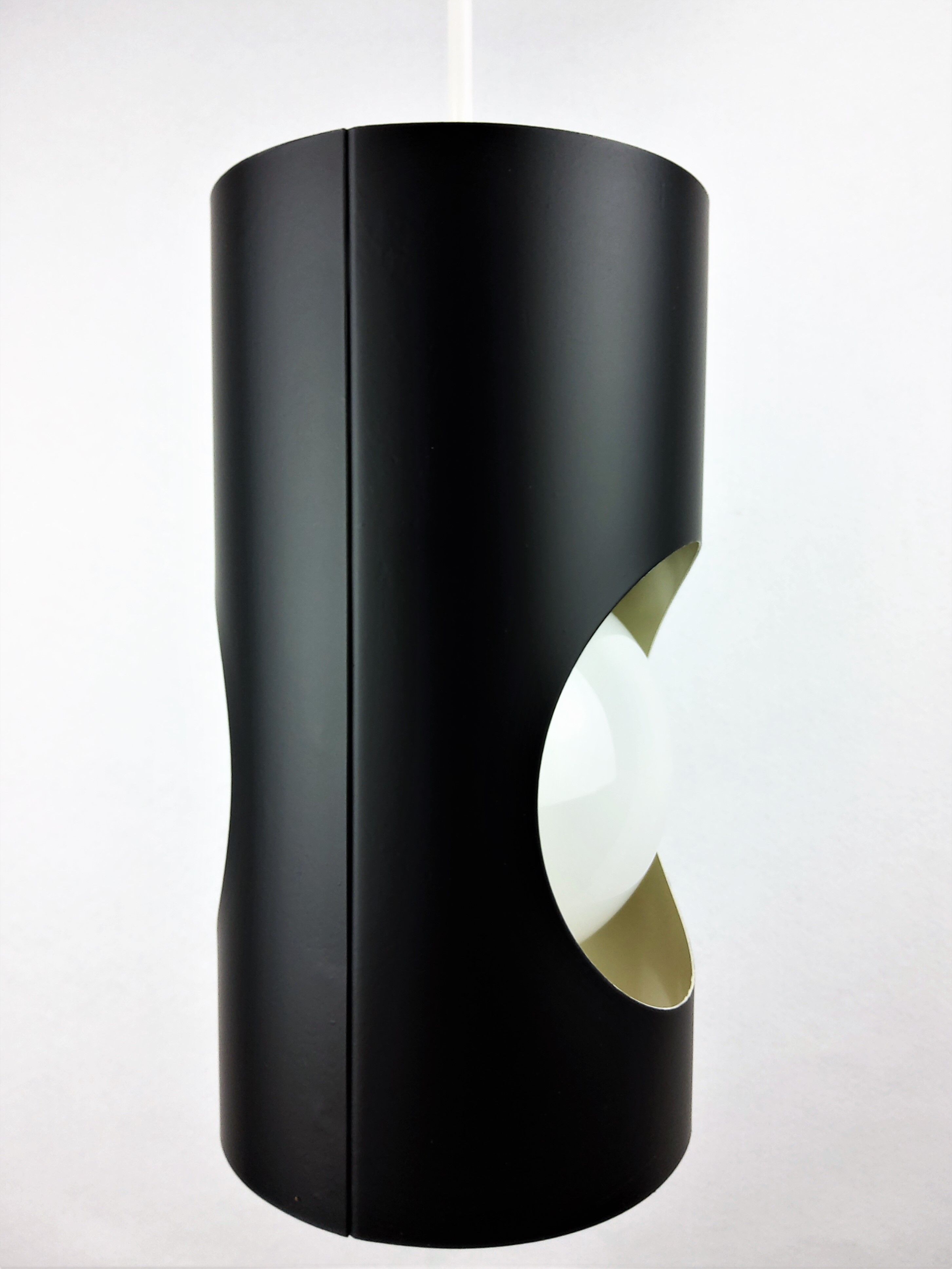 Vintage black metal suspension 1960