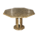 Octagonal post-modernist lounge table in marble beaded massive green quartz, Italy 1970s