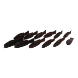 Set of 12 cutlery wooden knife rests carved in the shape of fish tableware