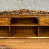 Bureau de presbytère époque Charles X en ronce de noyer vers 1820