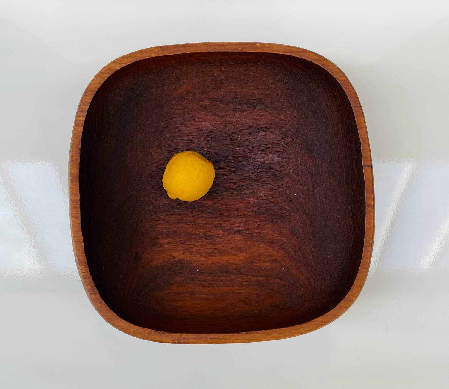Large vintage teak salad bowl or centrepiece, 1960s design.