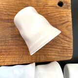 Six cups, glazed terracotta