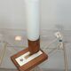 Lampe à poser laiton verre opalin 1970s