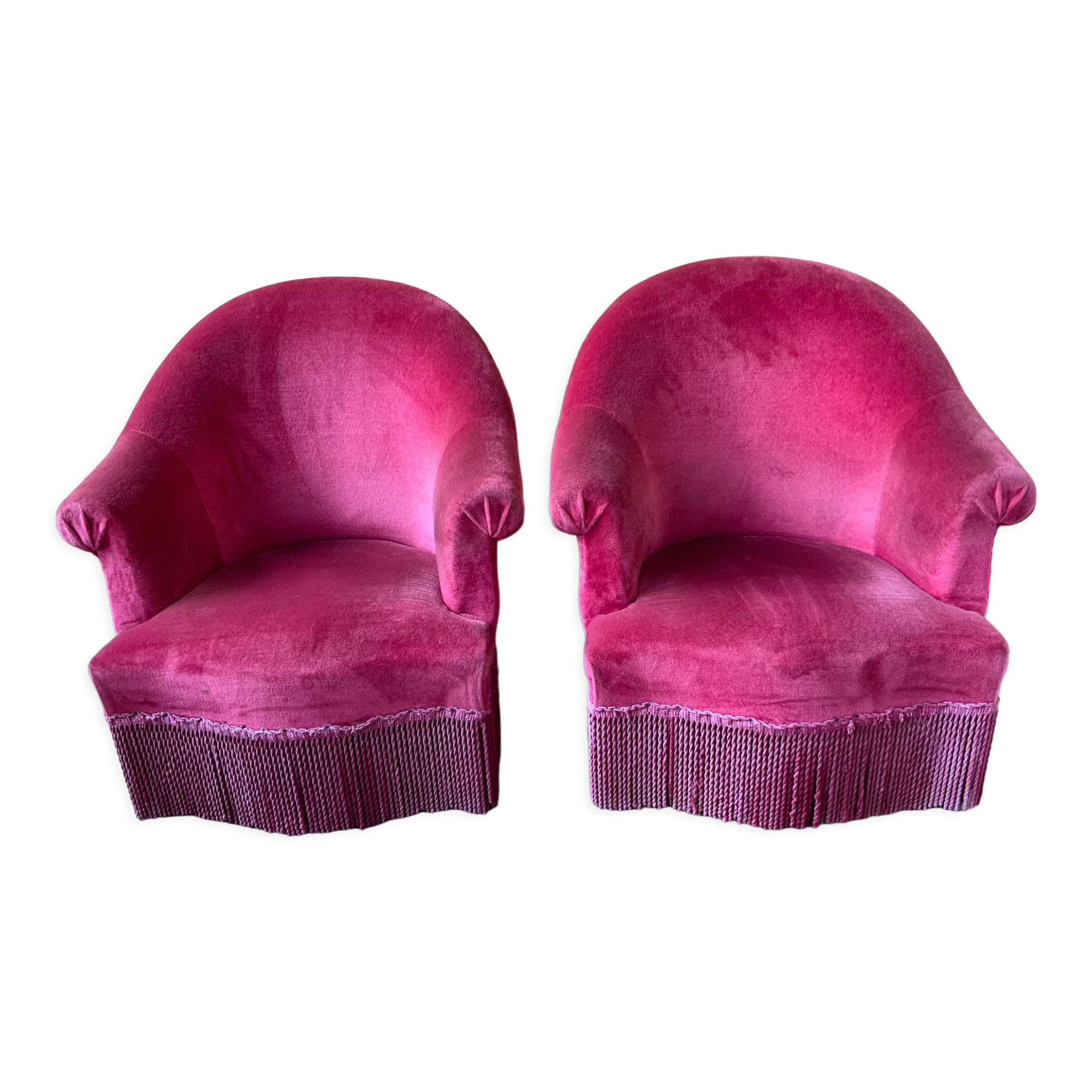 Pair of toad armchairs