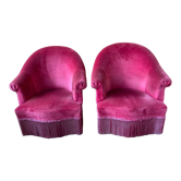 Pair of toad armchairs