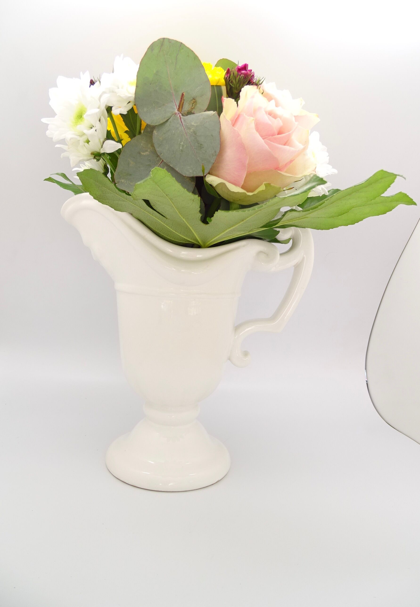 White ceramic vase