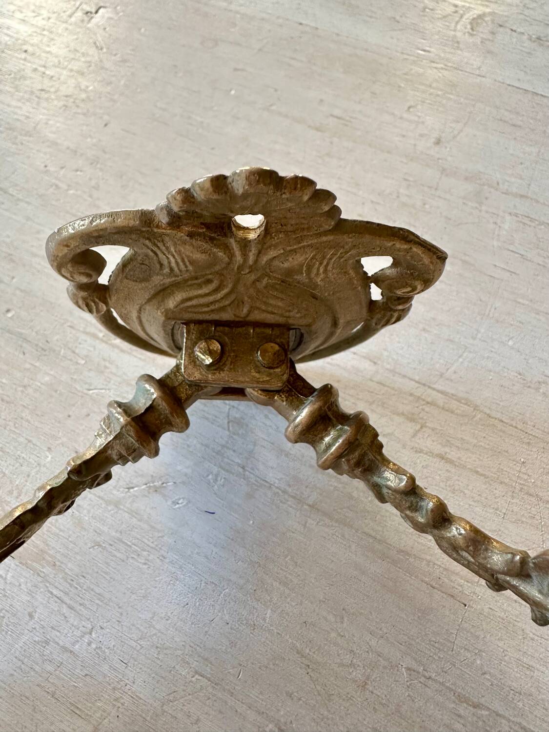 Pair of brass wall candle holders