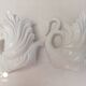 Swan pot holder pair porcelain ceramic vase decoration