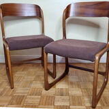 Pair of Baumann chairs model "sled" 1960