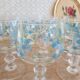 Ensemble de 8 verres à vin ballon Myosotis Veronica vintage