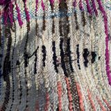 Moroccan berber carpet in wool Azilal black colored 70x160cm