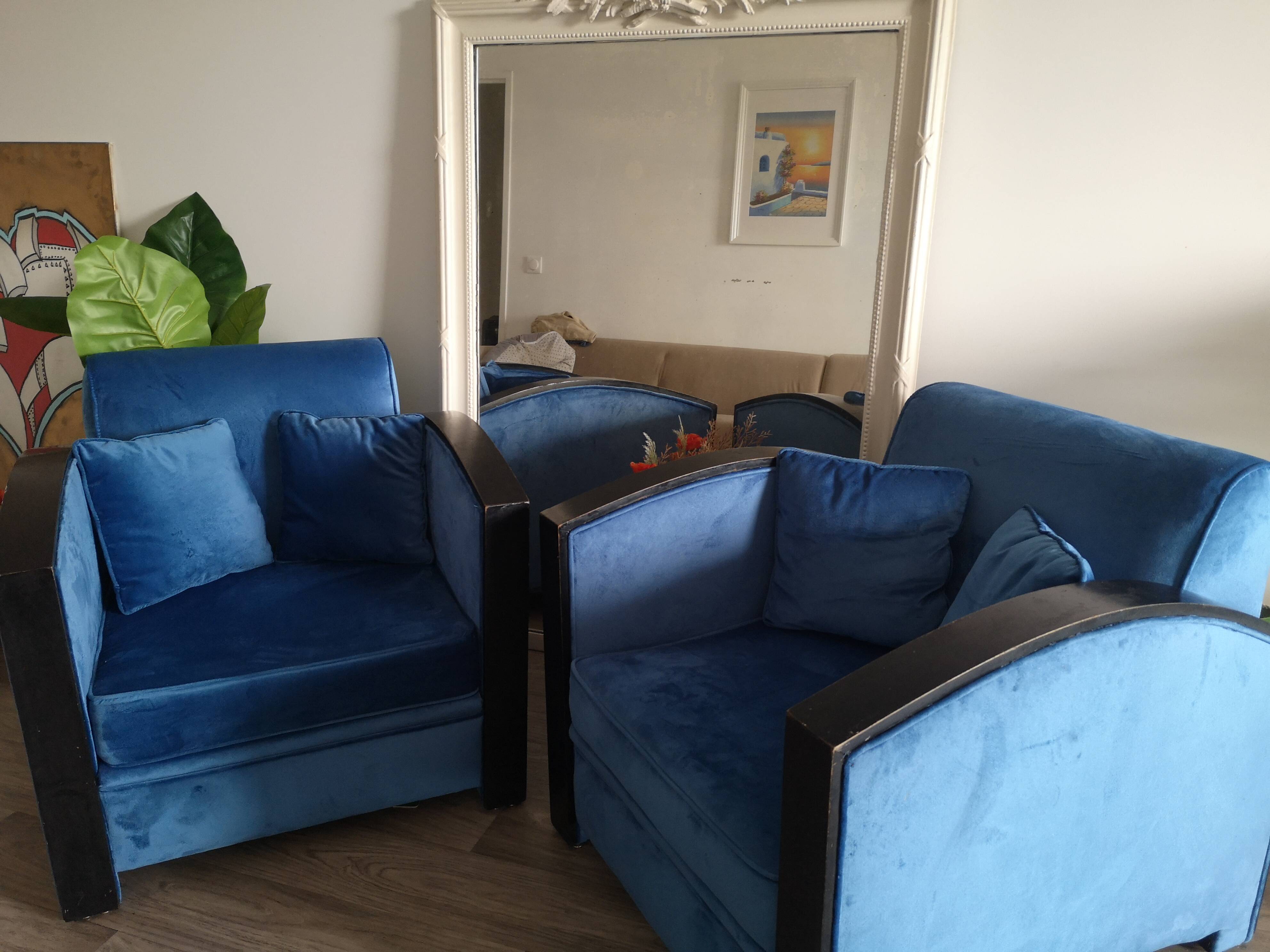 Fauteuils Hugues Chevalier Flanelle
