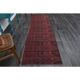 Vintage Turkish Oushak Handmade Wool Cotton Red Runner Rug 80x281