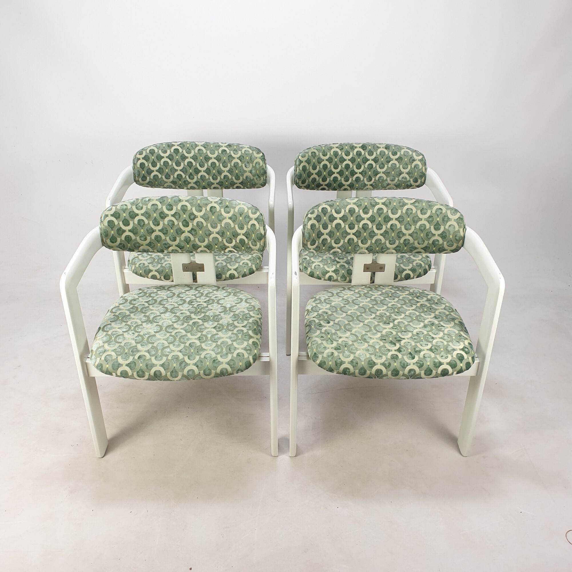 Augusto Savini for Pozzi Set of Four 'Pamplona' Chairs, Italy 1970's