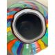 Contemporary abstarct vase with multicolored reeds in murano glass