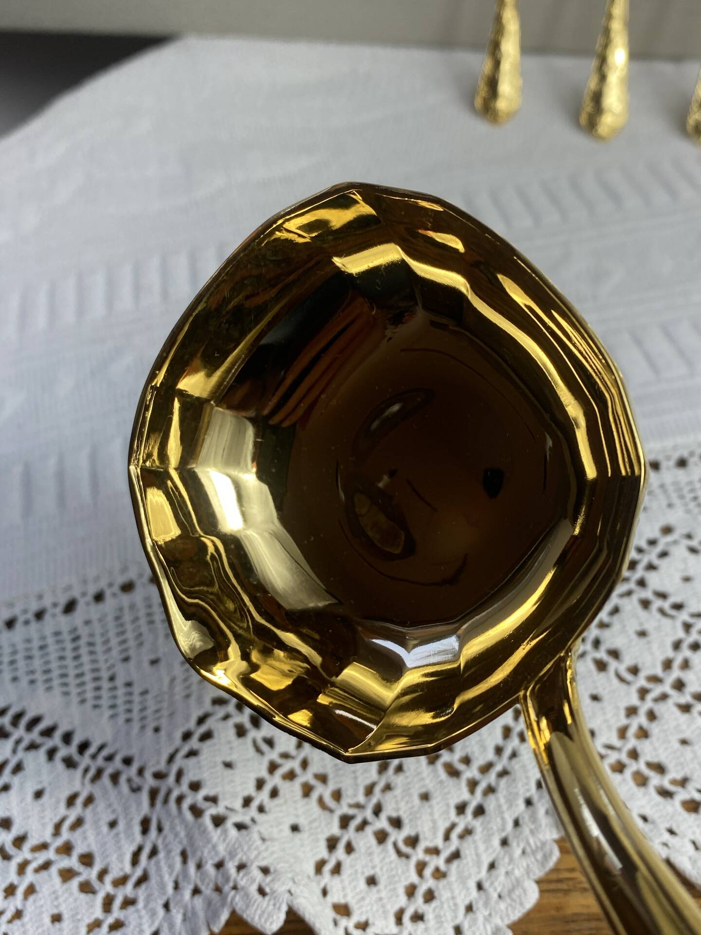 Dessert spoons and serving ladle