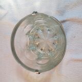 Glass and metal ice bucket