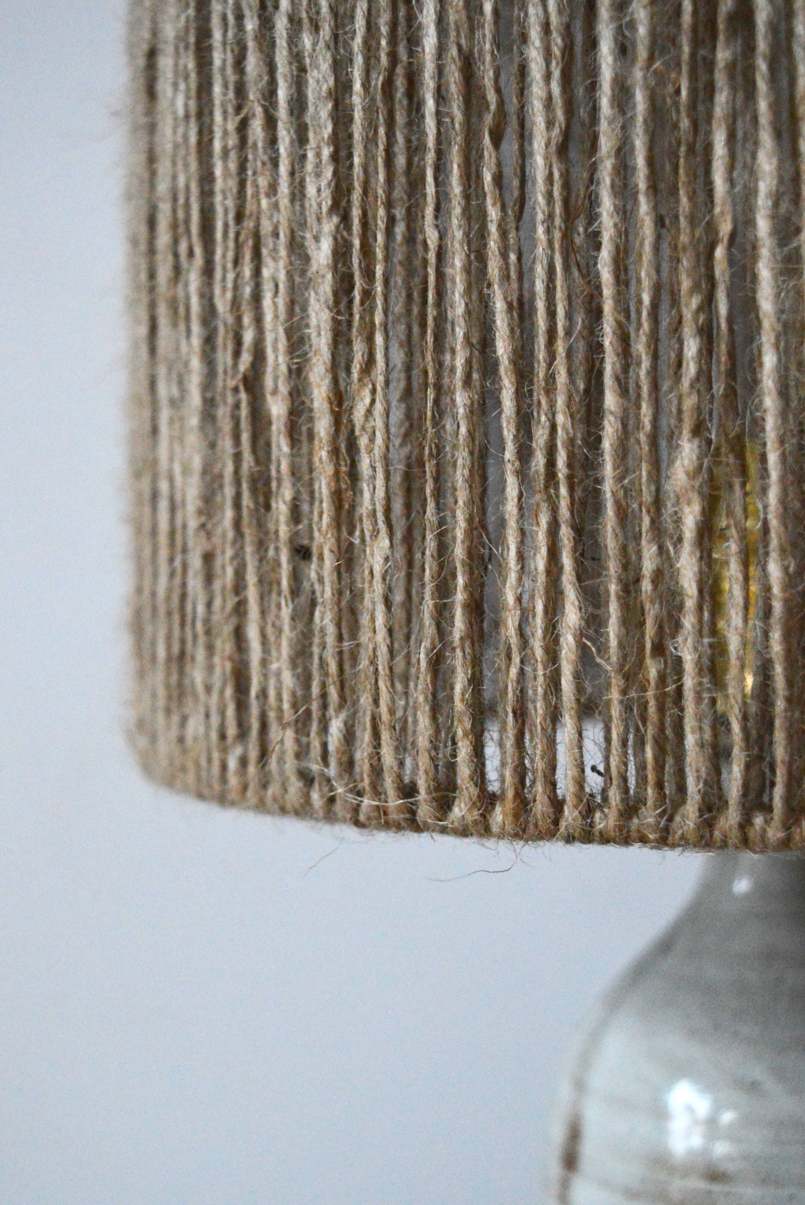 Rope and sandstone lamp