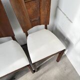Set 6 chaises art déco chêne 1940