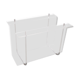Plexiglass Storage rack with metal accents, 1970
