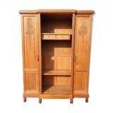 Library cabinet Art Deco columns with godrons