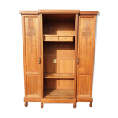 Bibliothèque armoire art déco colonnes à godrons