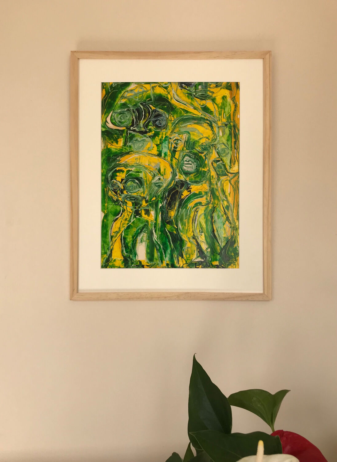 L. MITCHELS, active 20th century. Composition, 1971. Acrylic on paper.