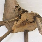 Sturdy Wabi Sabi chair in solid wood, 1950