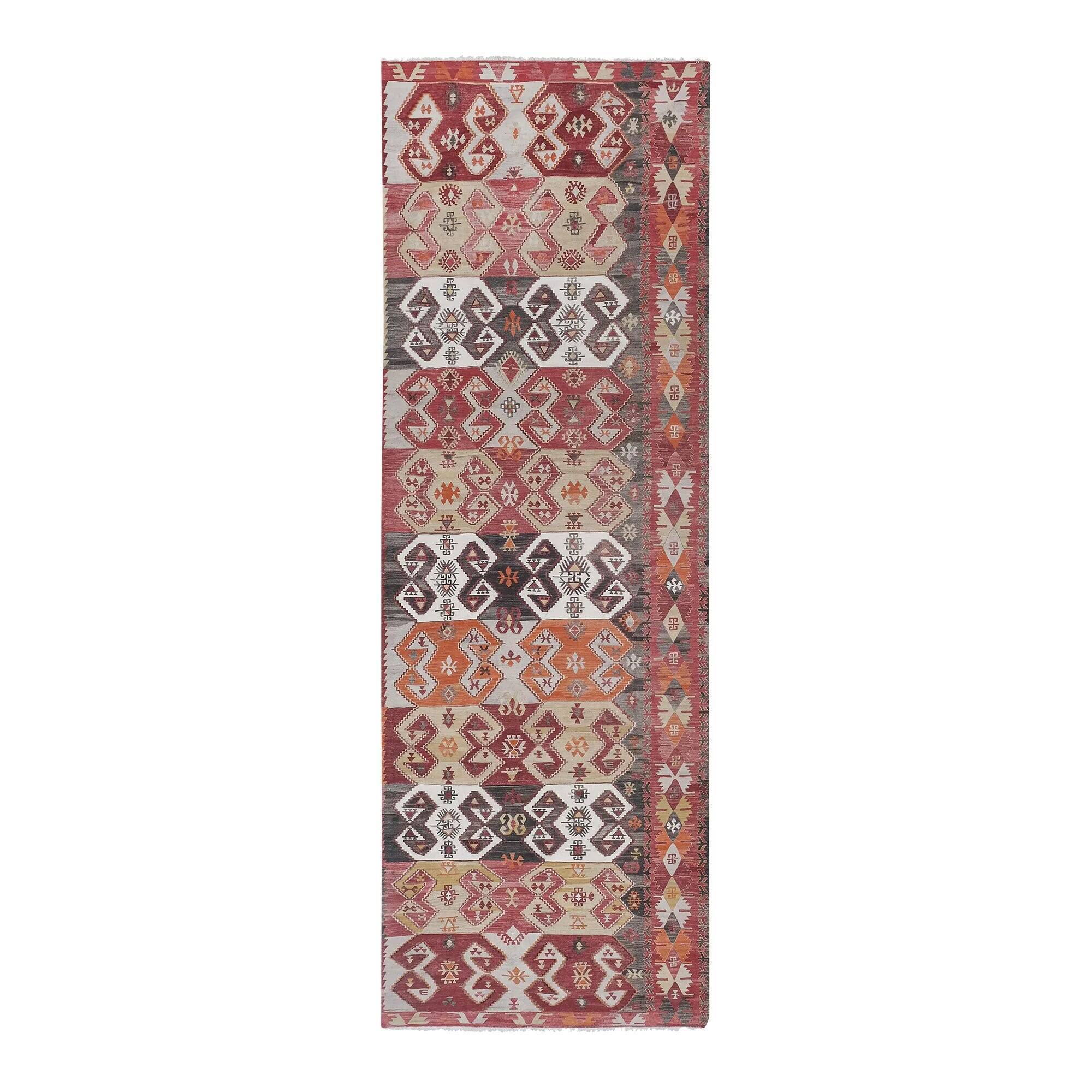 Vintage Turkish hallway rug 150x440 cm