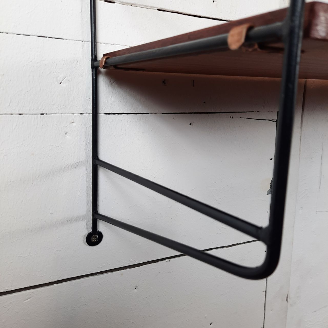 Bookcase / wall shelves - 1970s - metal and wood.