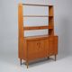 Vintage Scandinavian teak secretary bookcase, 1960s
