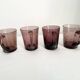 Purple biot blown glass mugs