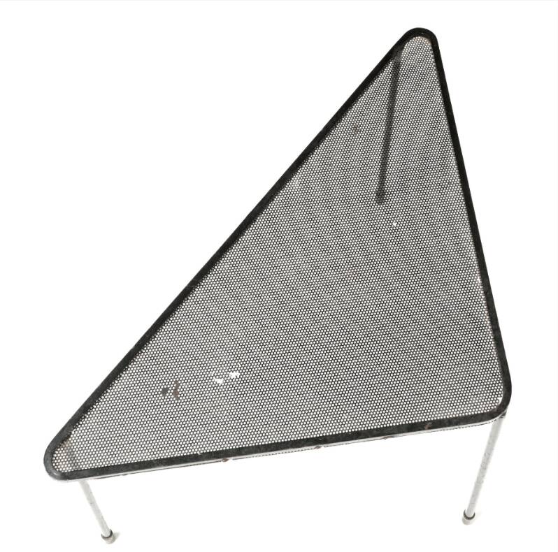 Mathieu Mategot (1910-2001) black lacquered metal coffee table - triangle table