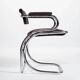 Vintage Italian cantilever chair in chrome tubular metal, 1970s.