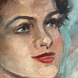 Portrait of a young woman by Gil d'Arvoy. 1950. Oil on canvas