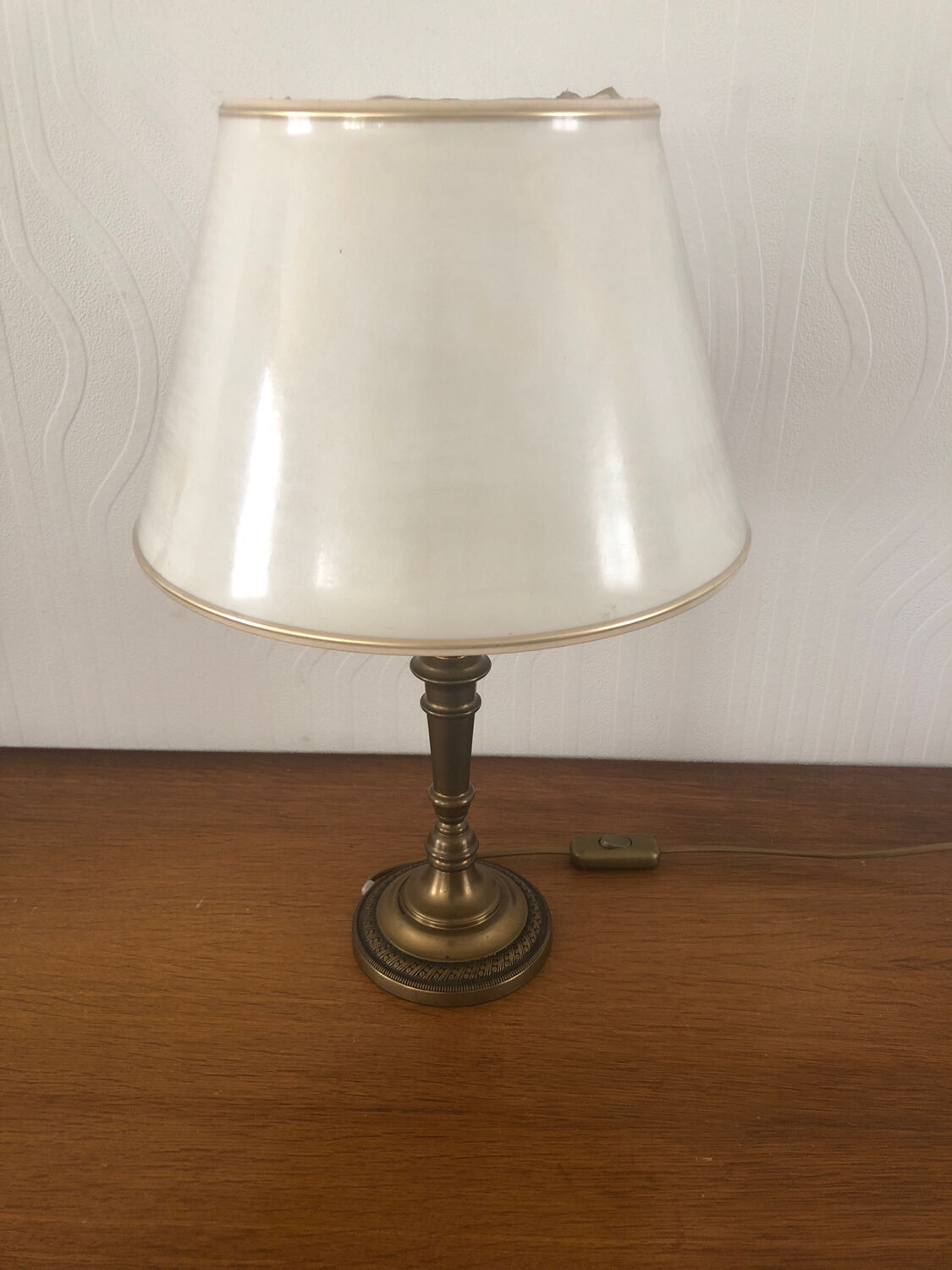 Lampe vintage pied en laiton