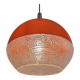 Suspension "Saturne" orange et texturé, années 70