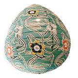 Printed fabric pear-shaped light fixture