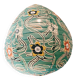 Printed fabric pear-shaped light fixture