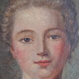 Portrait of Madame de Pompadour as Diana after Nattier painting HST