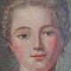 Portrait of Madame de Pompadour as Diana after Nattier painting HST