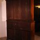 Display Cabinet or Mahogany Bookcase with Secretary - 19th Century